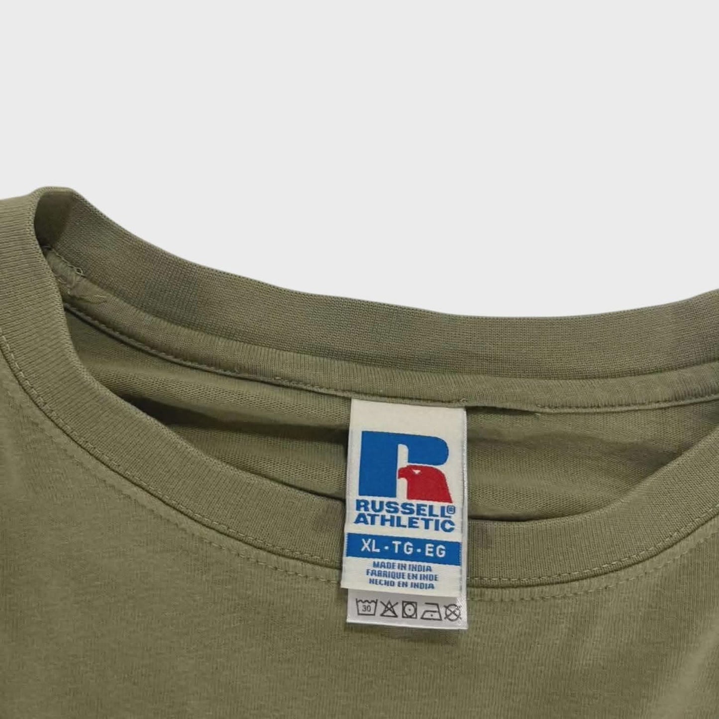 VINTAGE RUSSELL ATHLETIC KHAKI LONG SLEEVE (XL)