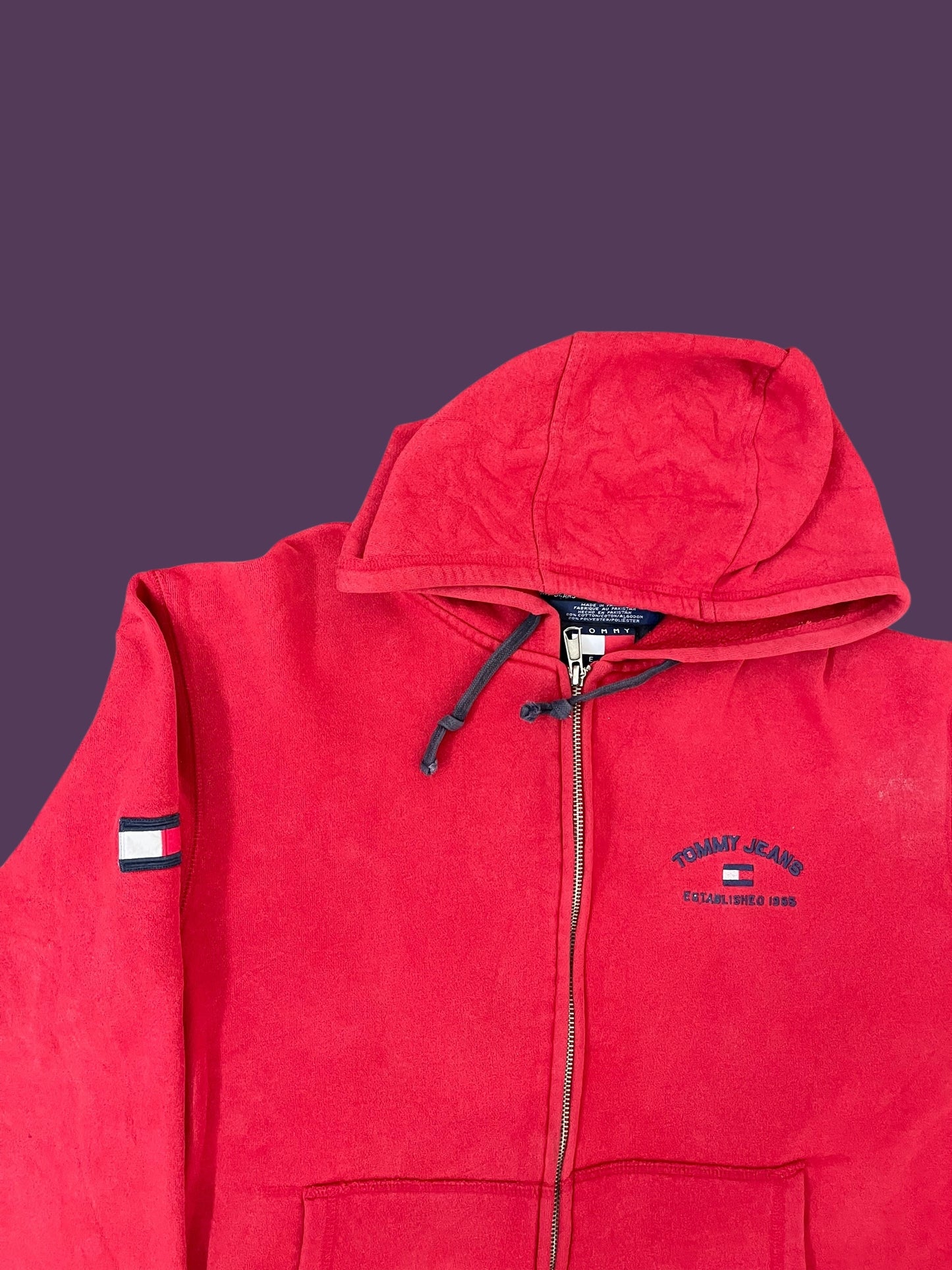 VINTAGE TOMMY ZIP HOODIE (M TO L)