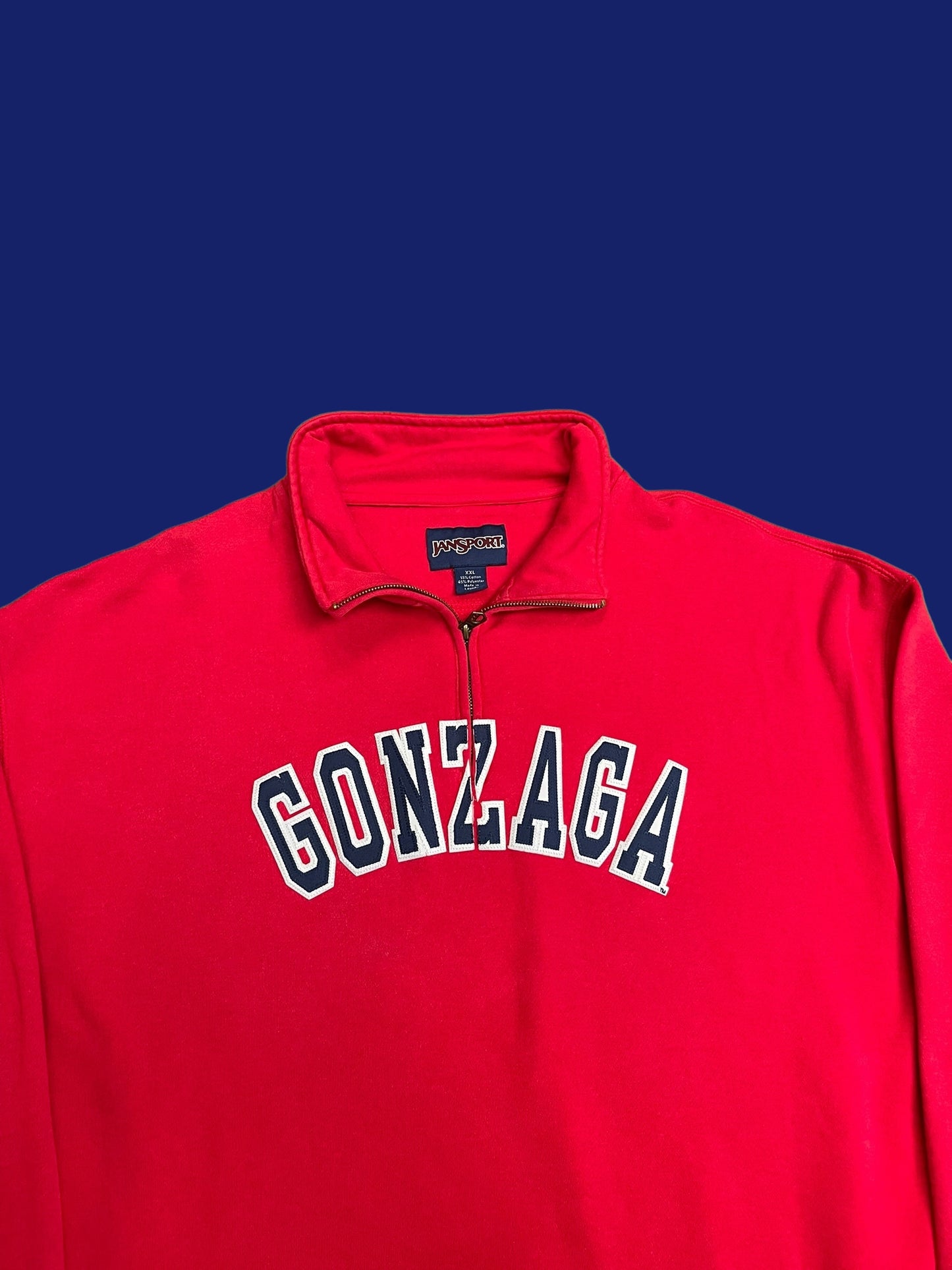 VINTAGE GONZAGA QUARTERZIP (XXL)