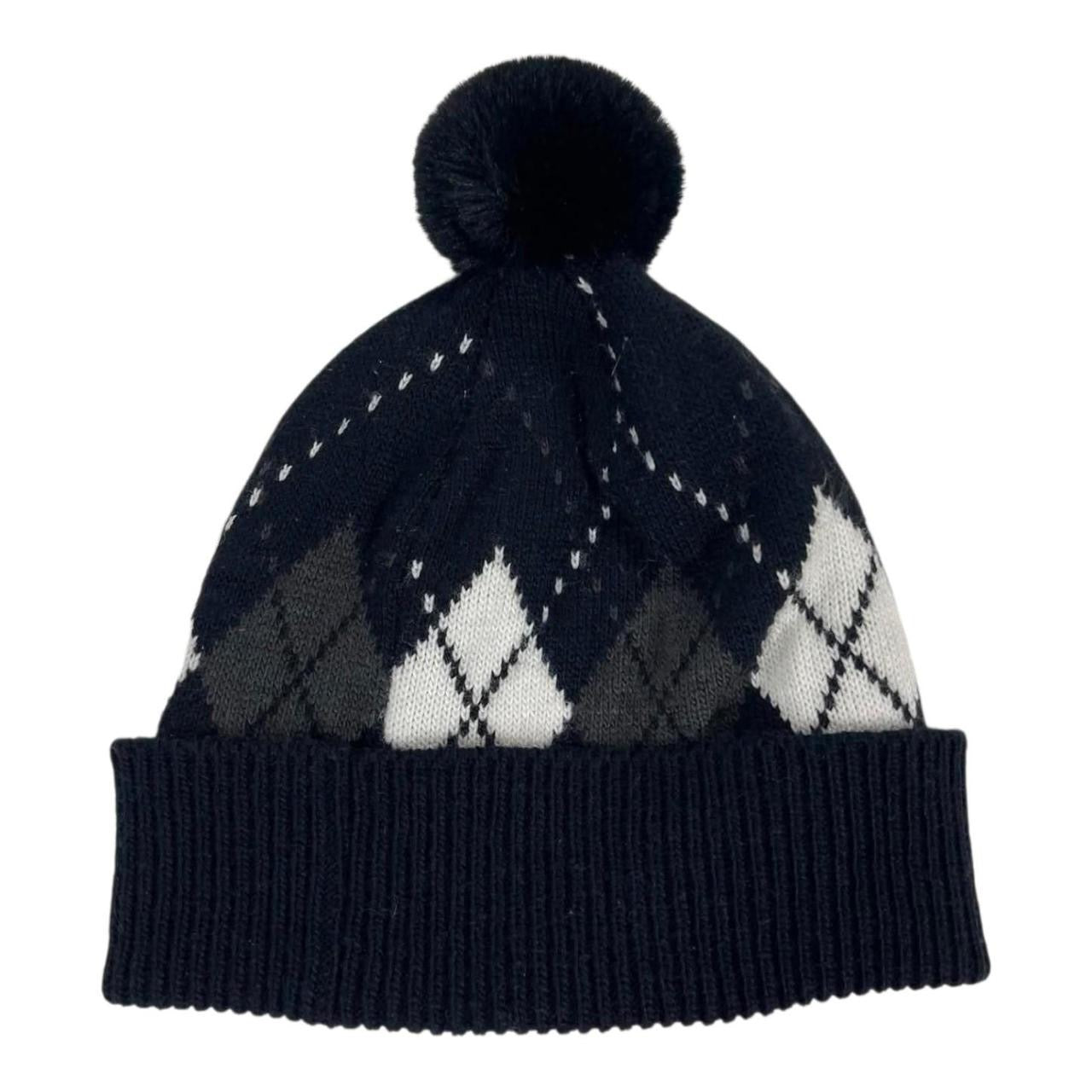 ADIDAS SAMPLE BLACK ARGYLE KNIT BEANIE (OSFA)