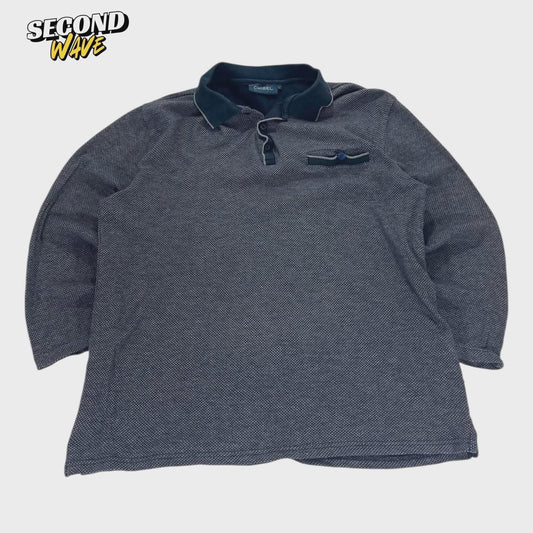 VINTAGE CHISEL POLO SHIRT WITH EMBROIDERED LOGO (M-L)