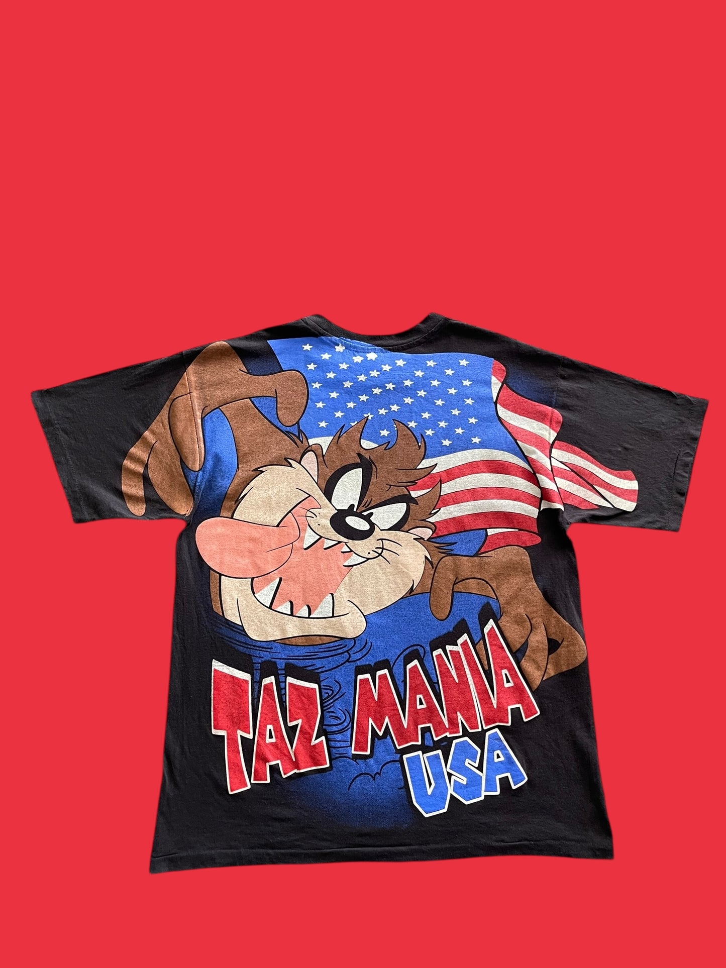 VINTAGE TAZ USA SINGLE STITCHED AOP SHIRT (XL)