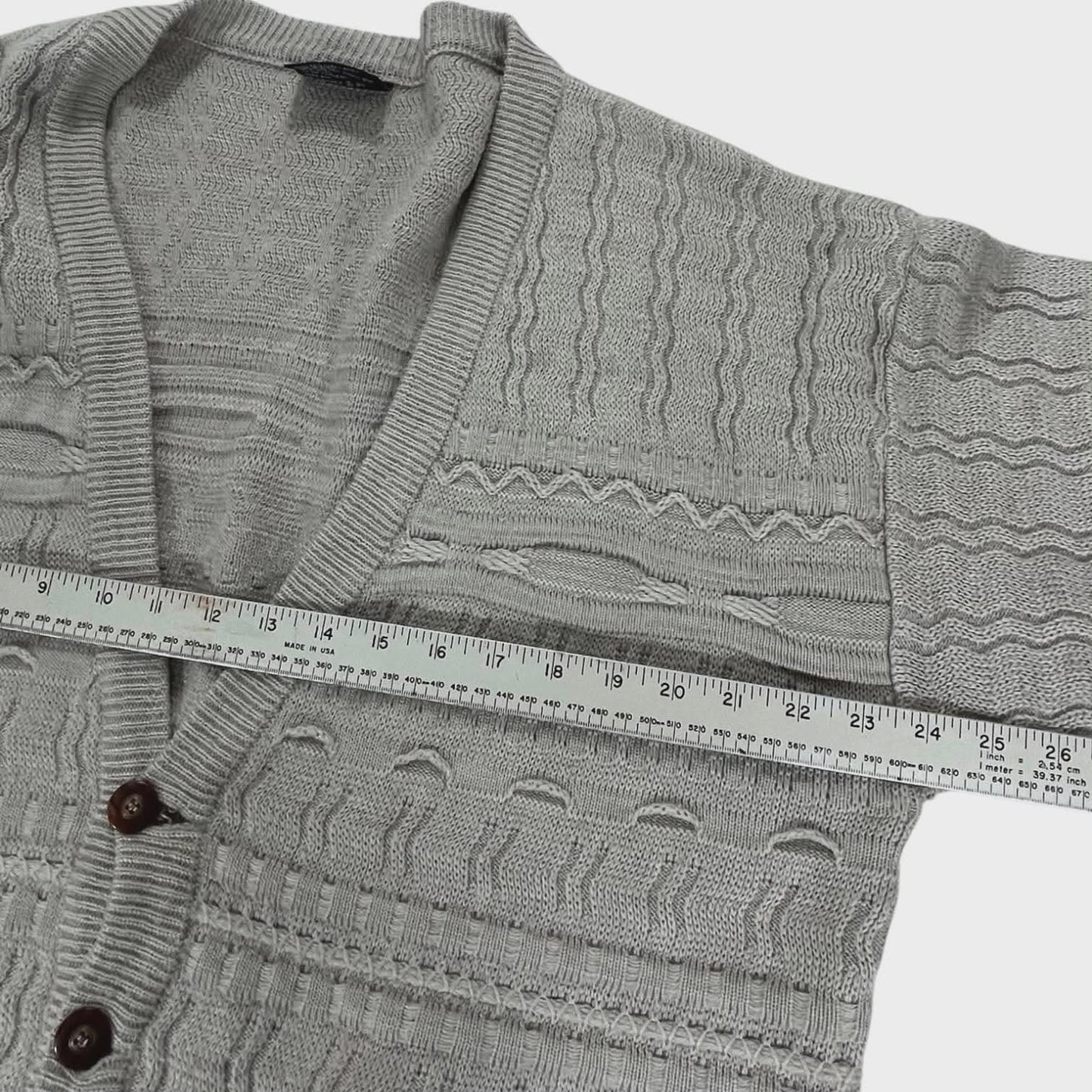 RAPP KNITWEAR GREY CARDIGAN (XL)