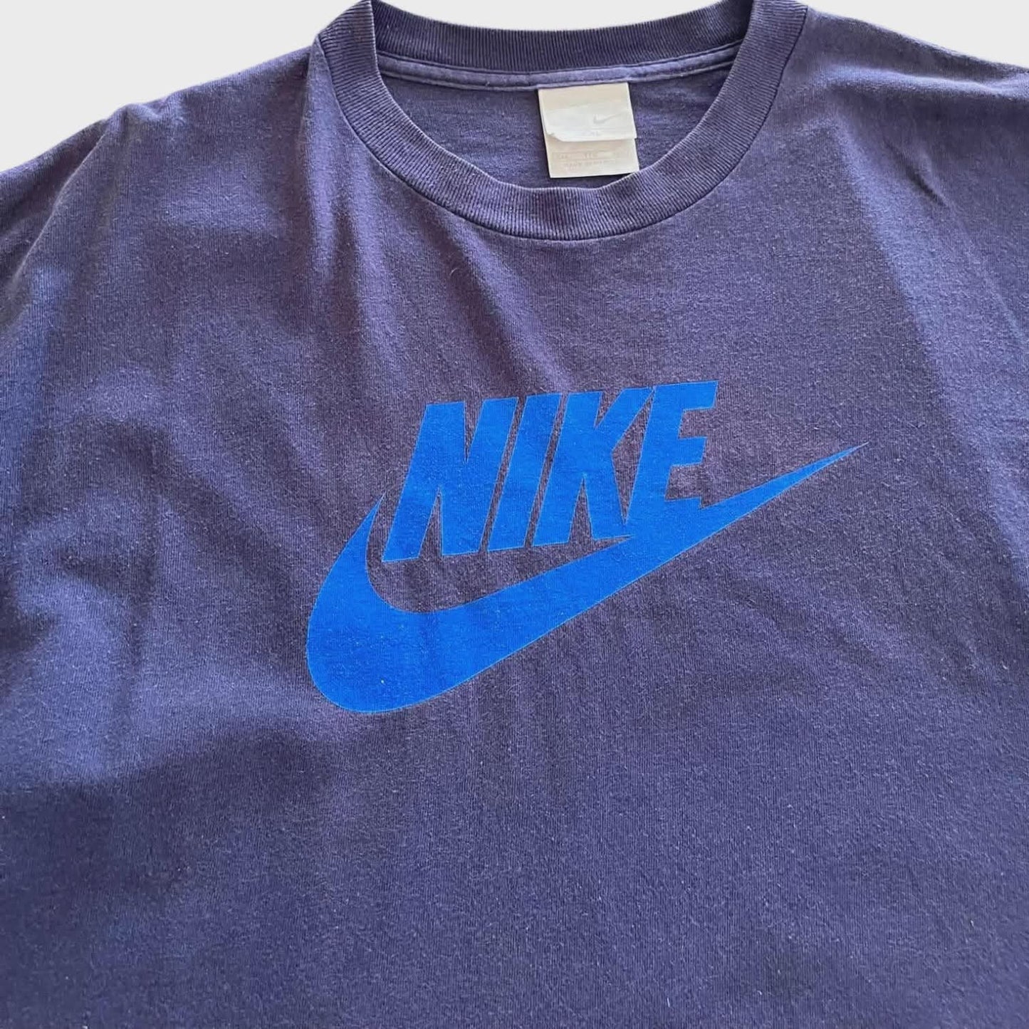 VINTAGE NIKE BLUE COTTON T-SHIRT (XXL)