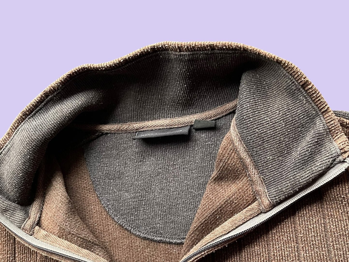 Y2K HALLENSTEINS BROWN QUARTERZIP (M/L)