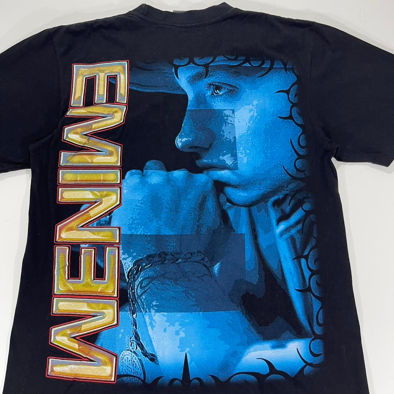 THAI BOOT SINGLE STITCHED FRONT AND BACK EMINEM BLACK GRAPHIC TEE (L)