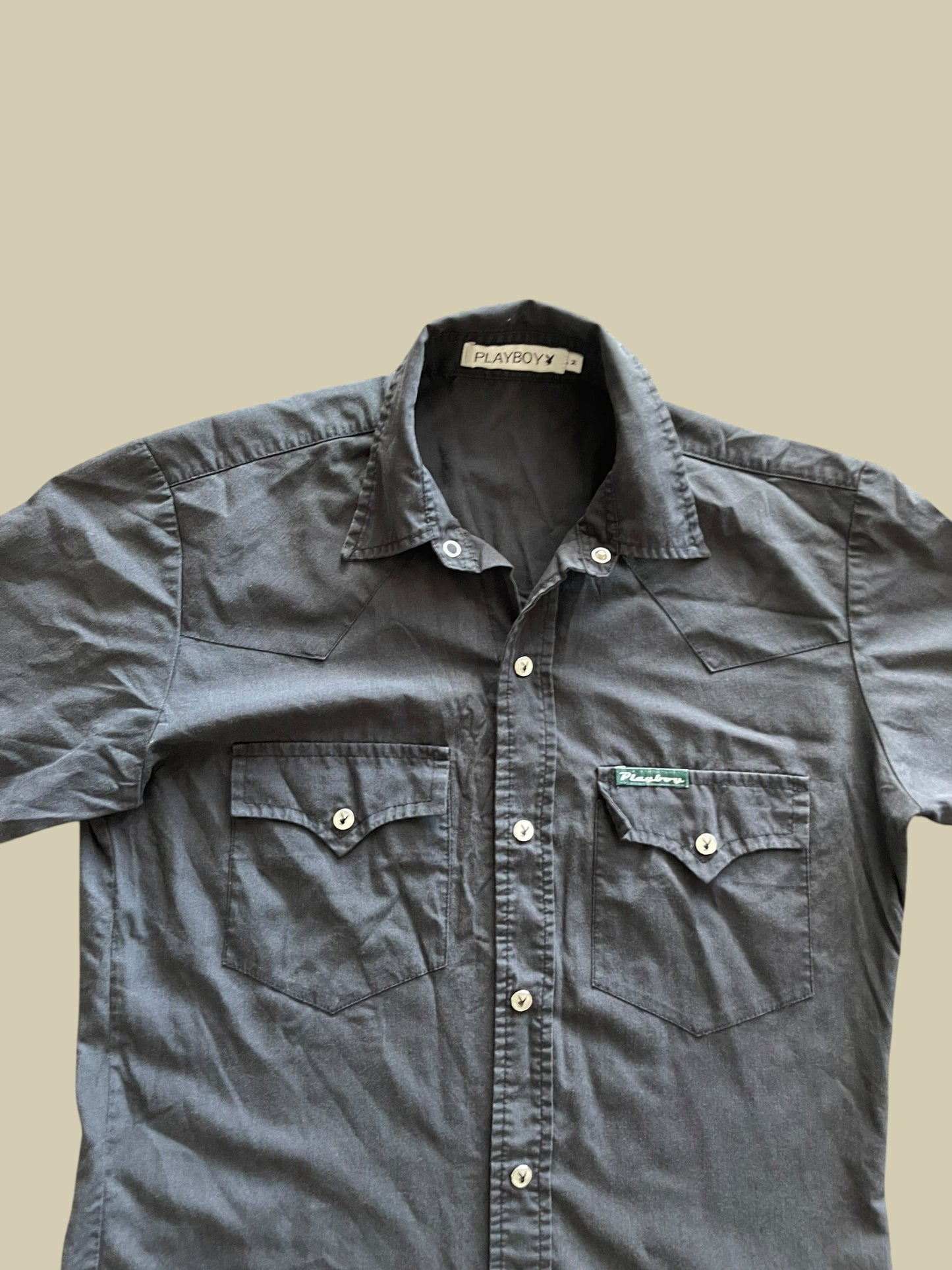 VINTAGE PLAYBOY BUTTON UP SHIRT (M)