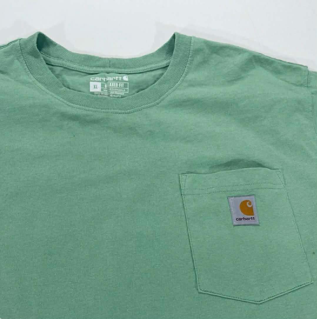 VINTAGE CARHARTT GREEN POCKET TEE (XL)