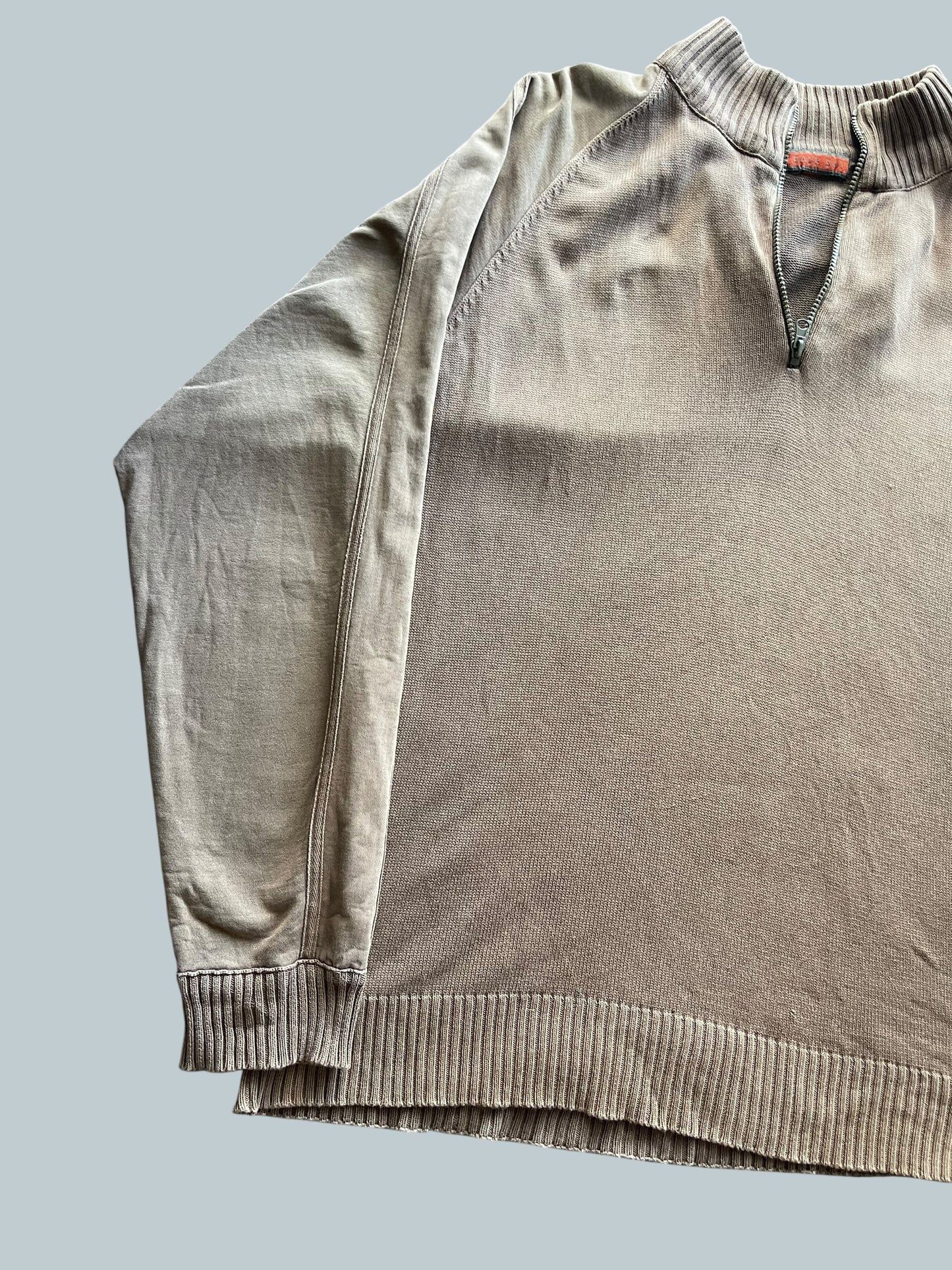 VINTAGE BACK BAY BROWN QUARTERZIP (L)