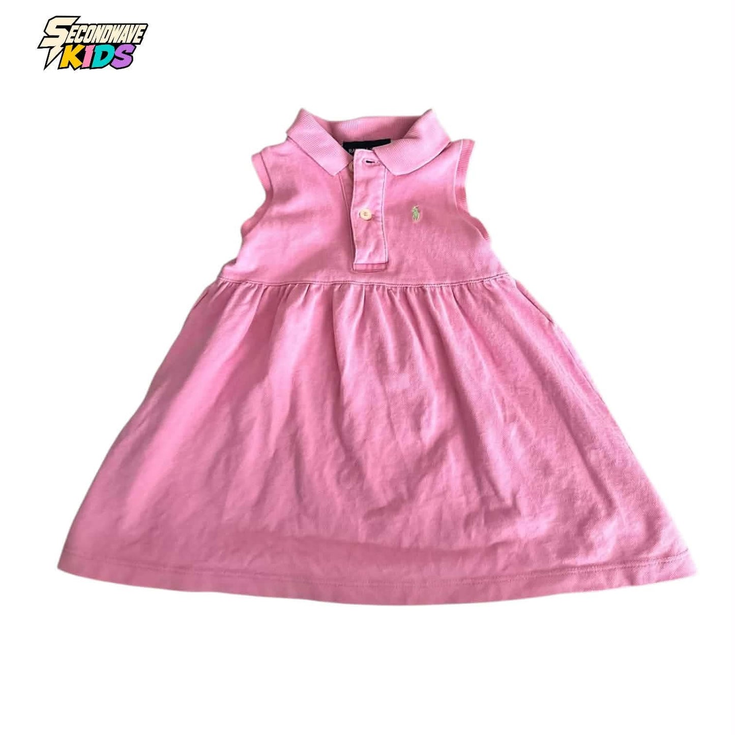 RALPH LAUREN PINK BABY DRESS ( 18 MONTHS - S)