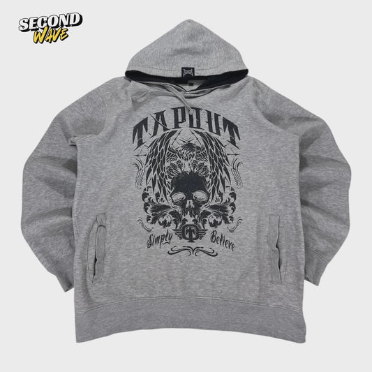 TAPOUT GREY HOODIE WITH BLACK ACCENTS (L-XL)