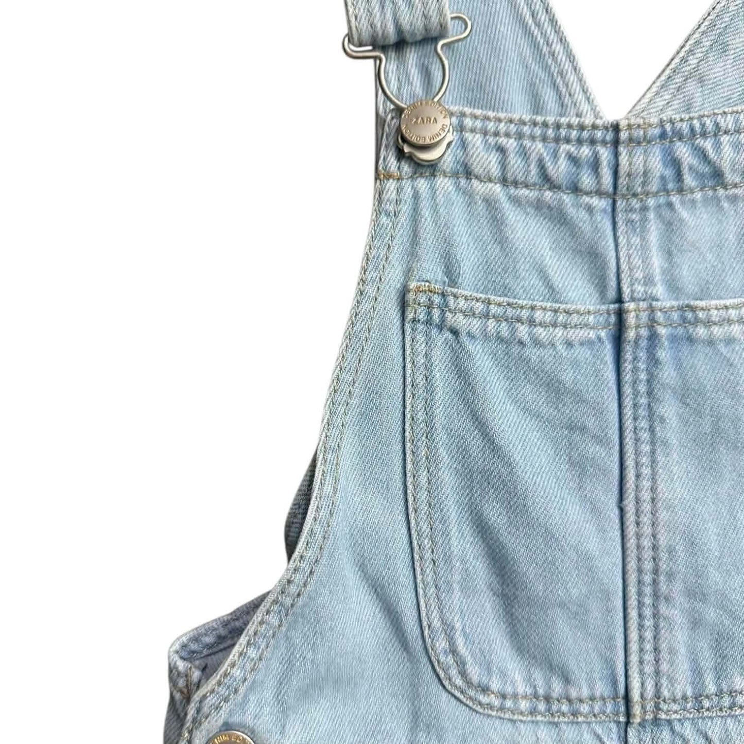 ZARA LIGHT BLUE DENIM DUNGAREES (3-4YRS)