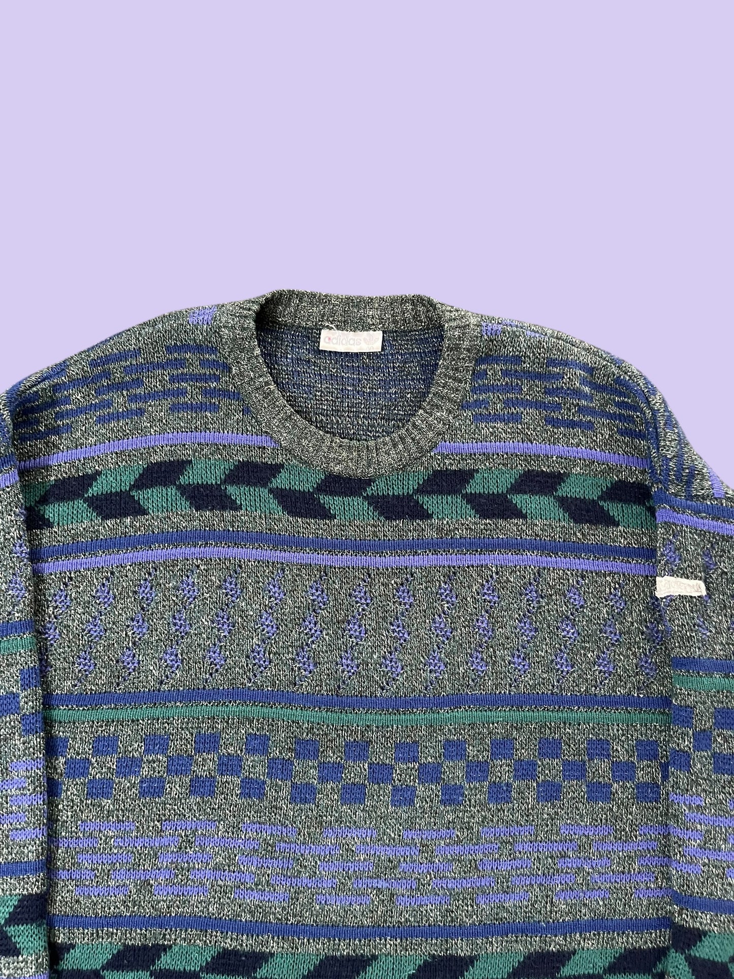 VINTAGE ADIDAS KNIT SWEATER (L)