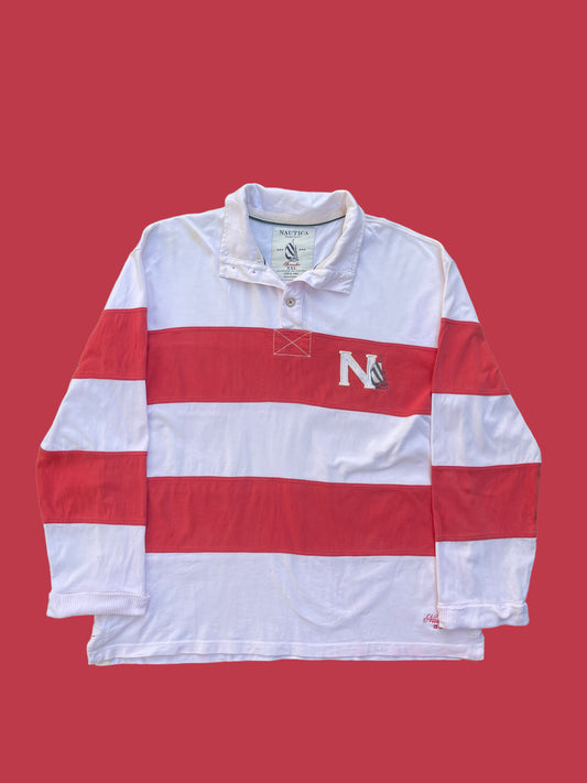 VINTAGE NAUTICA POLO LONG SLEEVES (XXL)