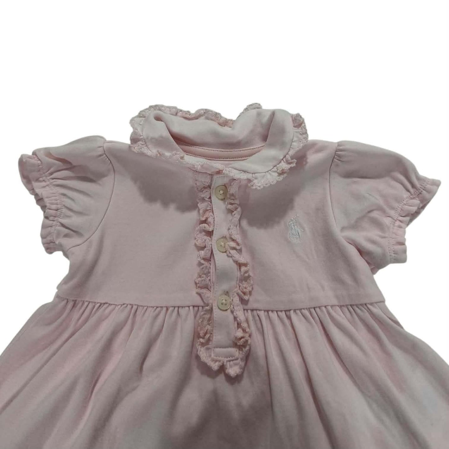 RALPH LAUREN PINK BABY DRESS (12 MONTHS - SMALL)