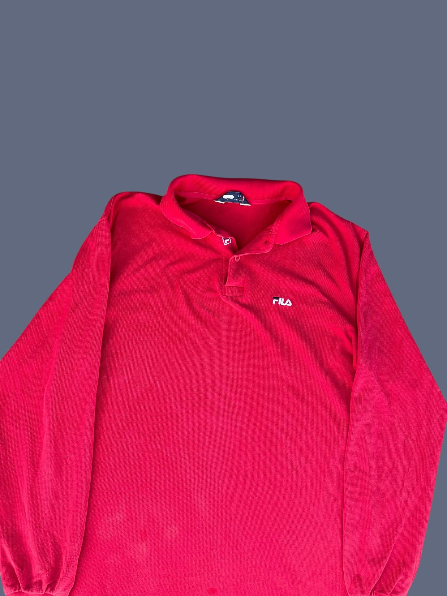 LONG SLEEVE FILA POLO SHIRT (L)