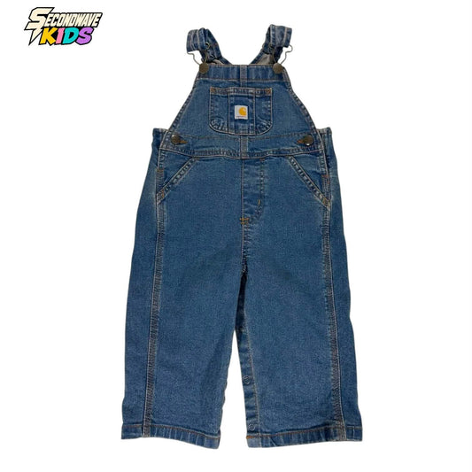 CARHARTT BLUE DENIM OVERALLS WITH ADJUSTABLE STRAPS (12 MONTHS)