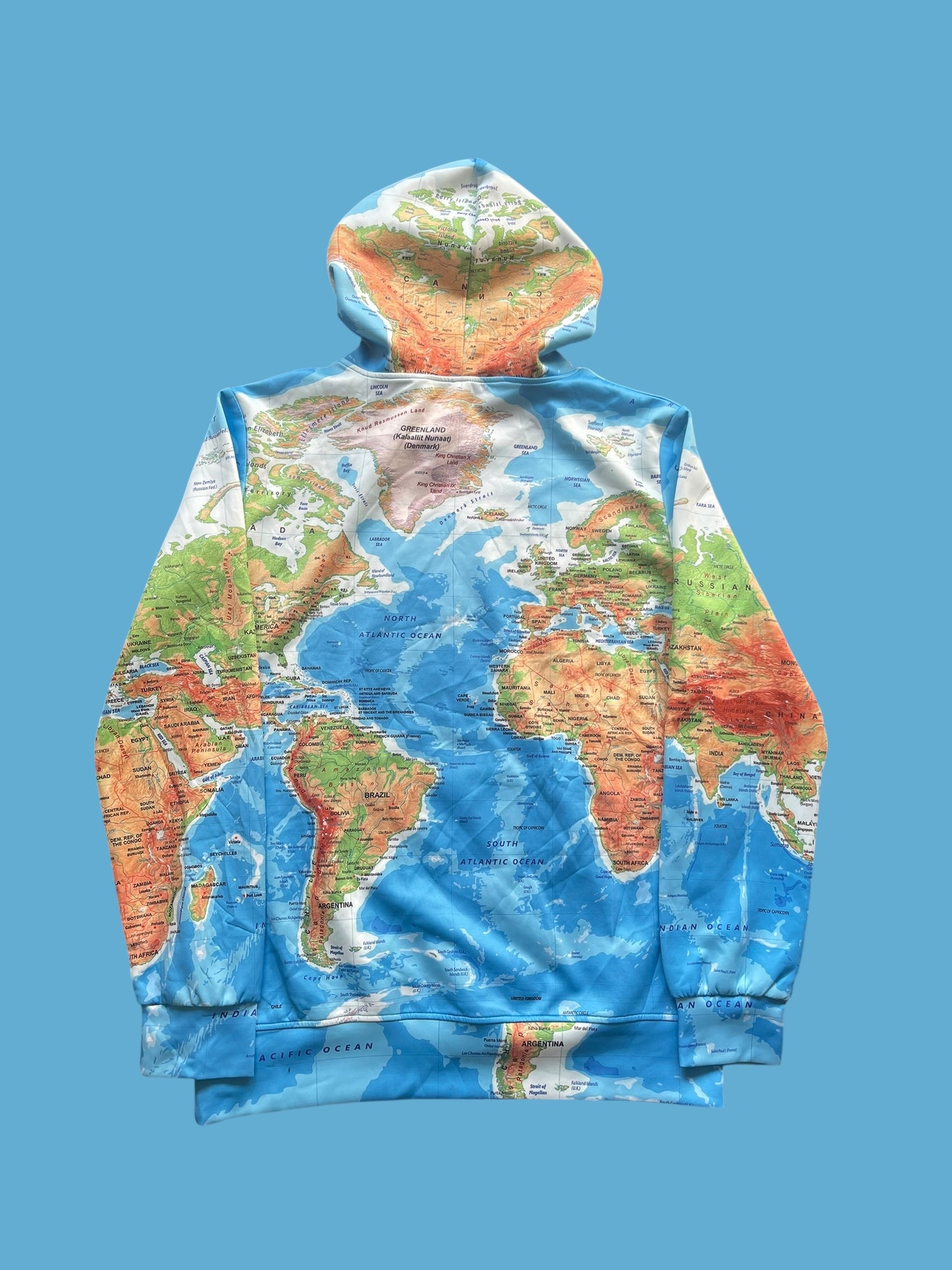 WORLD MAP HOODIE (M/L)