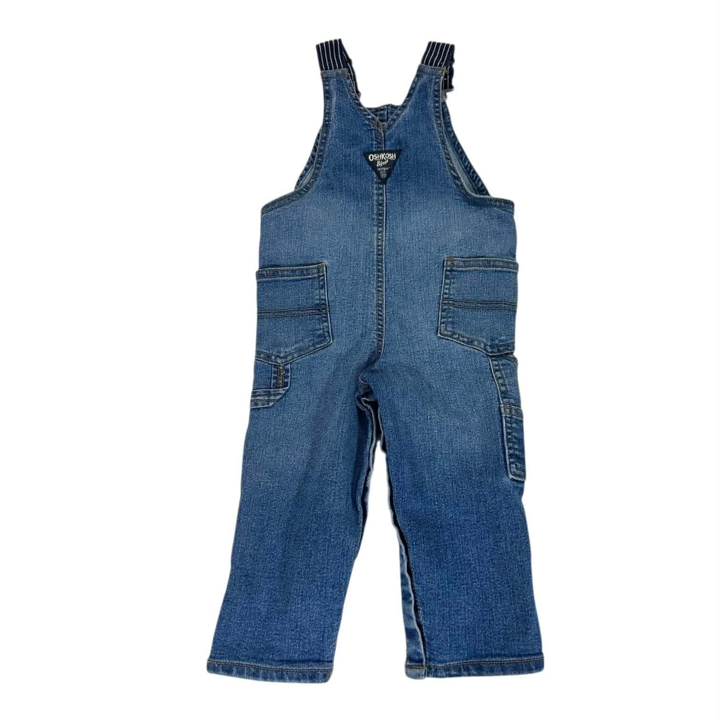 OSHKOSH B'GOSH BLUE DENIM OVERALLS (18 MONTHS)