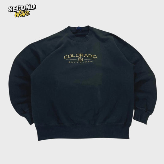 90S COLORADO BUFFALOES BLACK CREWNECK SWEATSHIRT (L)
