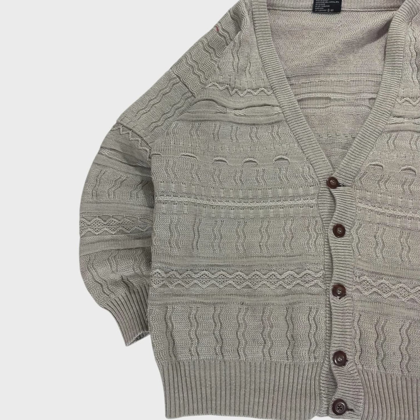 RAPP KNITWEAR GREY CARDIGAN (XL)