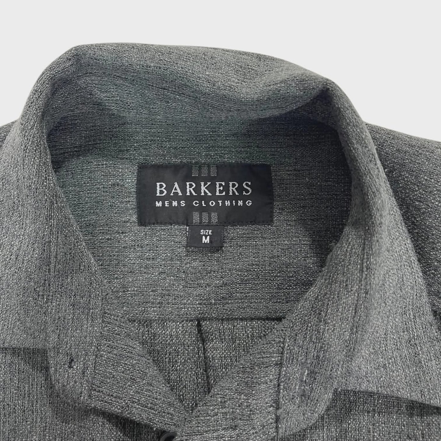 BARKERS GREY BUTTON UP SHIRT (M-L)