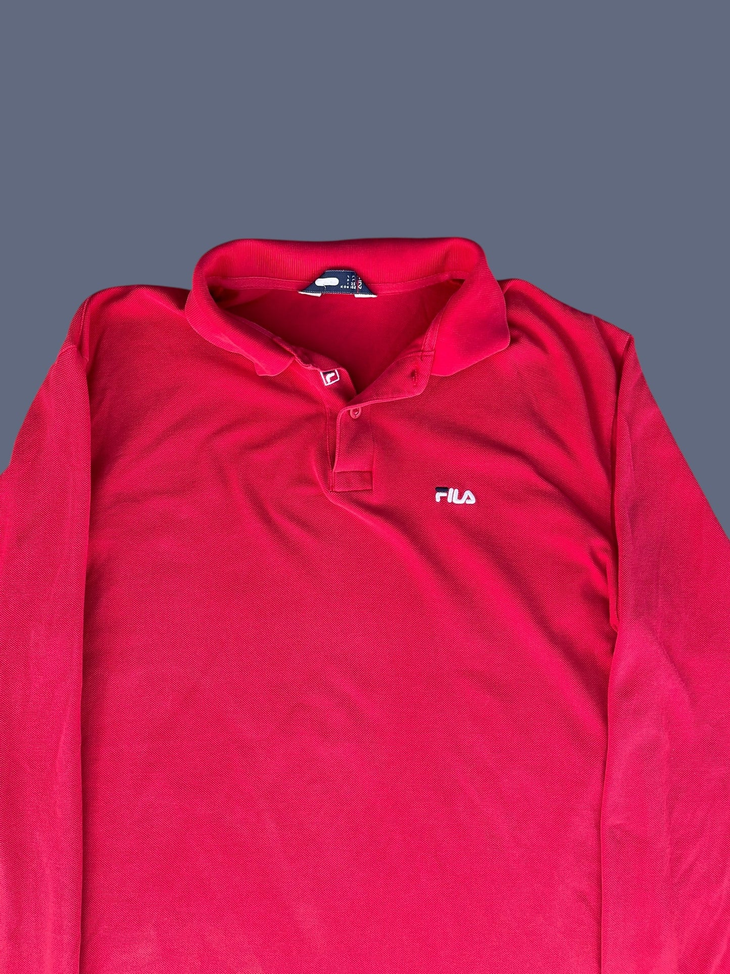 LONG SLEEVE FILA POLO SHIRT (L)