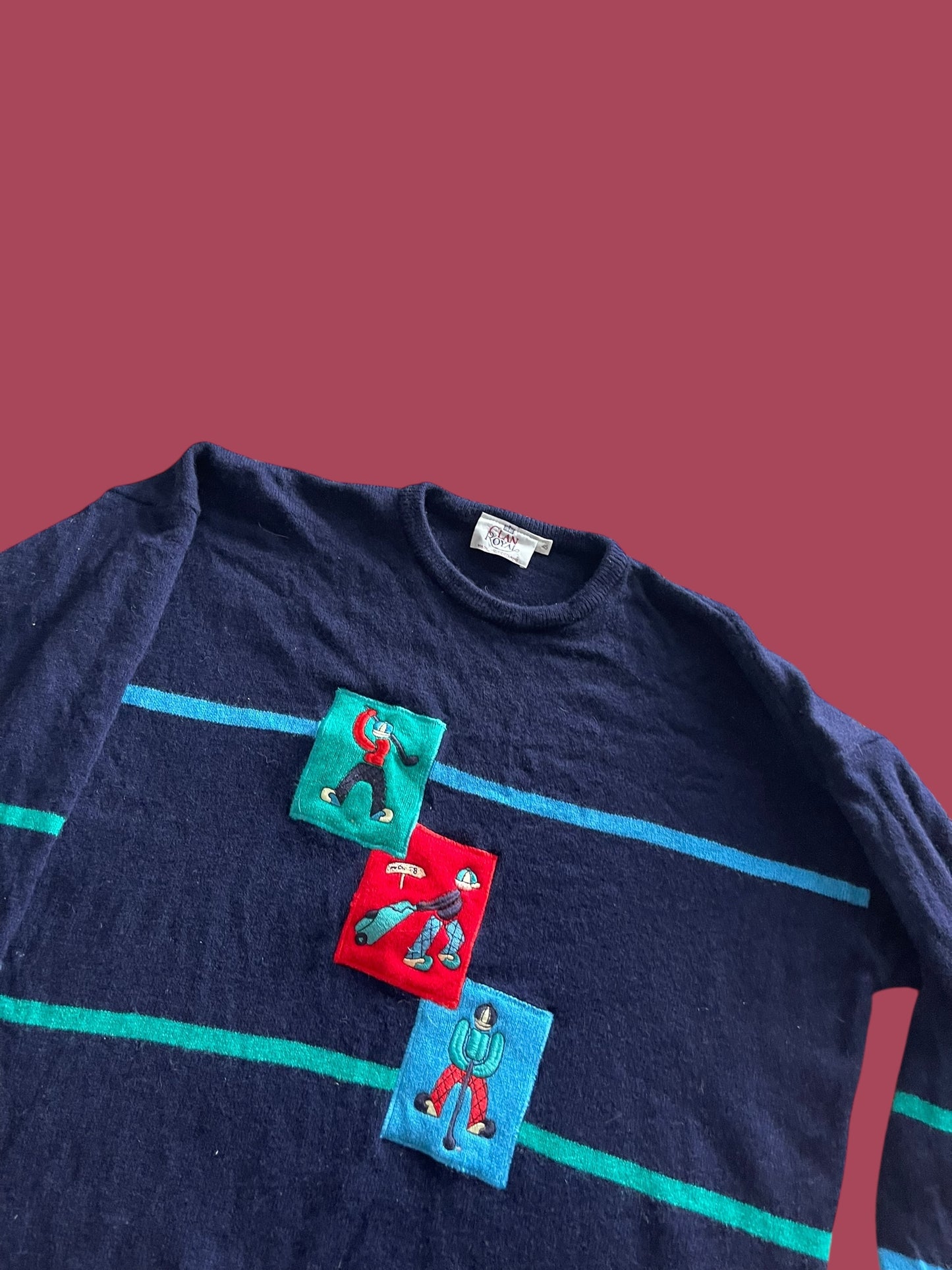 VINTAGE WOOL MADE IN SCOTLAND KNIT SWEATER (L)