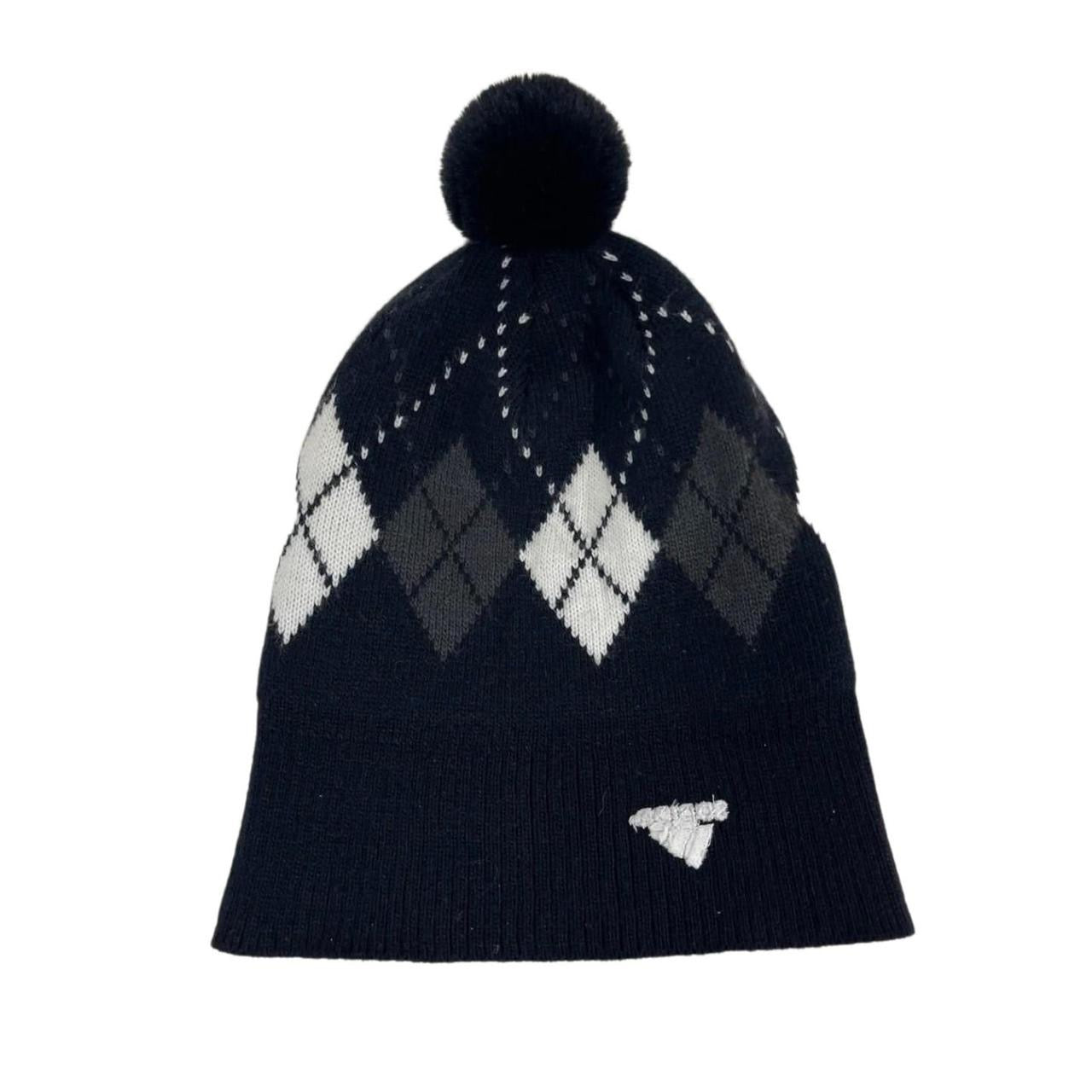 ADIDAS SAMPLE BLACK ARGYLE KNIT BEANIE (OSFA)