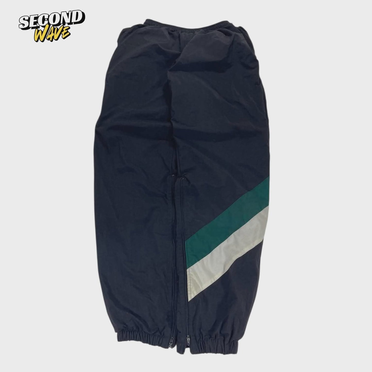 90S TRACK PANTS WITH GREEN AND WHITE STRIPES (S-M)