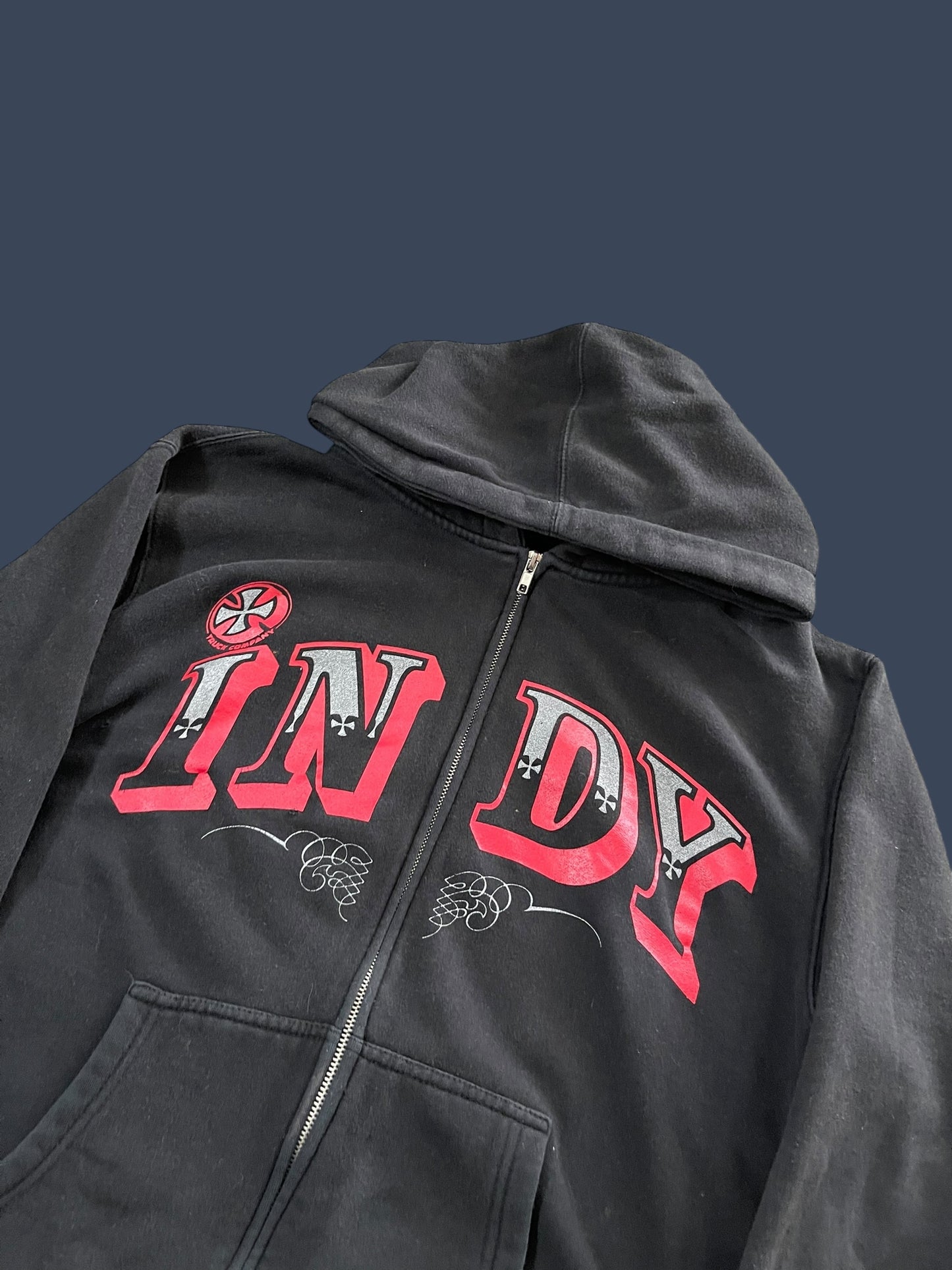 VINTAGE INDY FULL ZIP HOODIE (S-M)