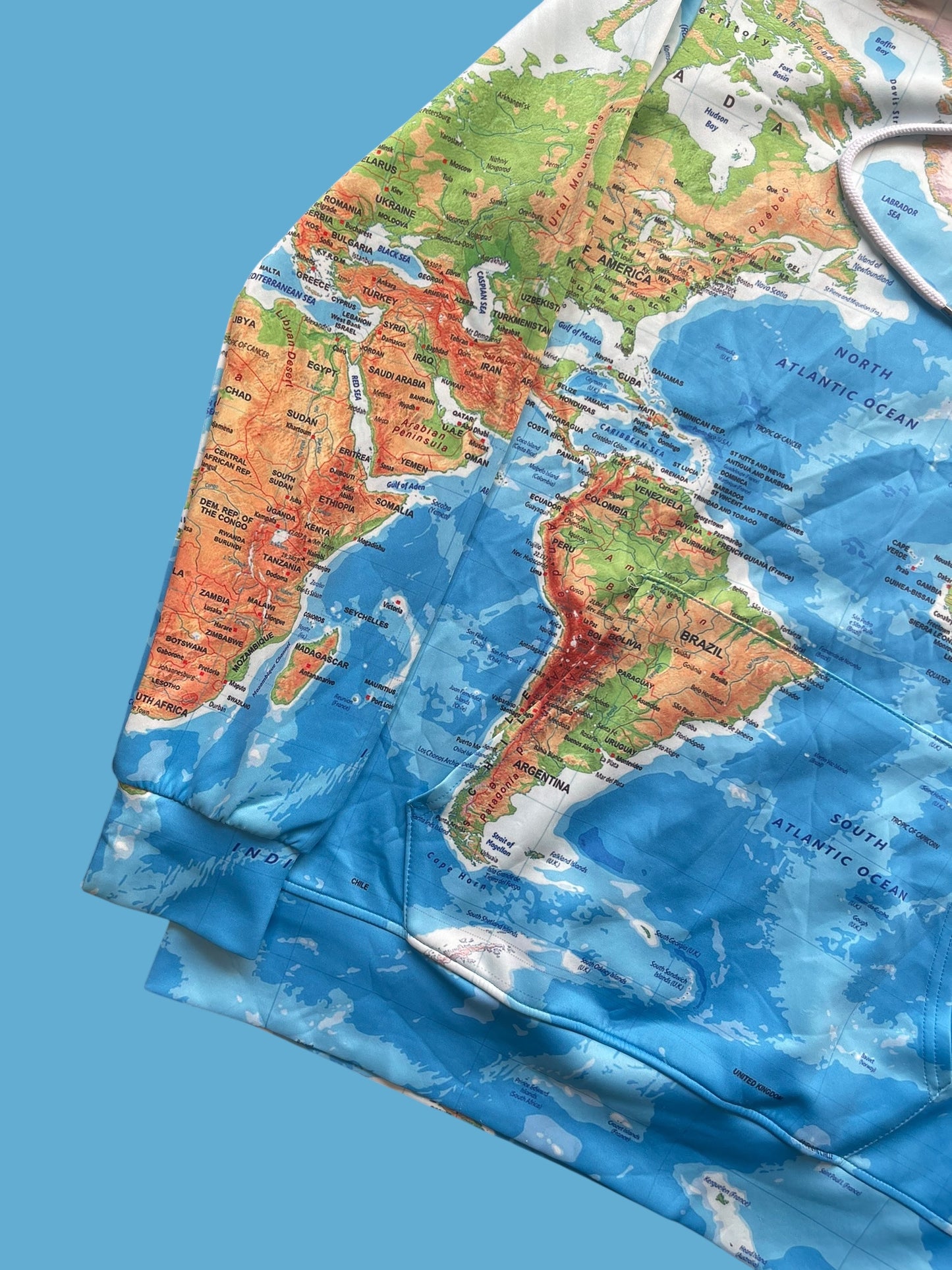 WORLD MAP HOODIE (M/L)