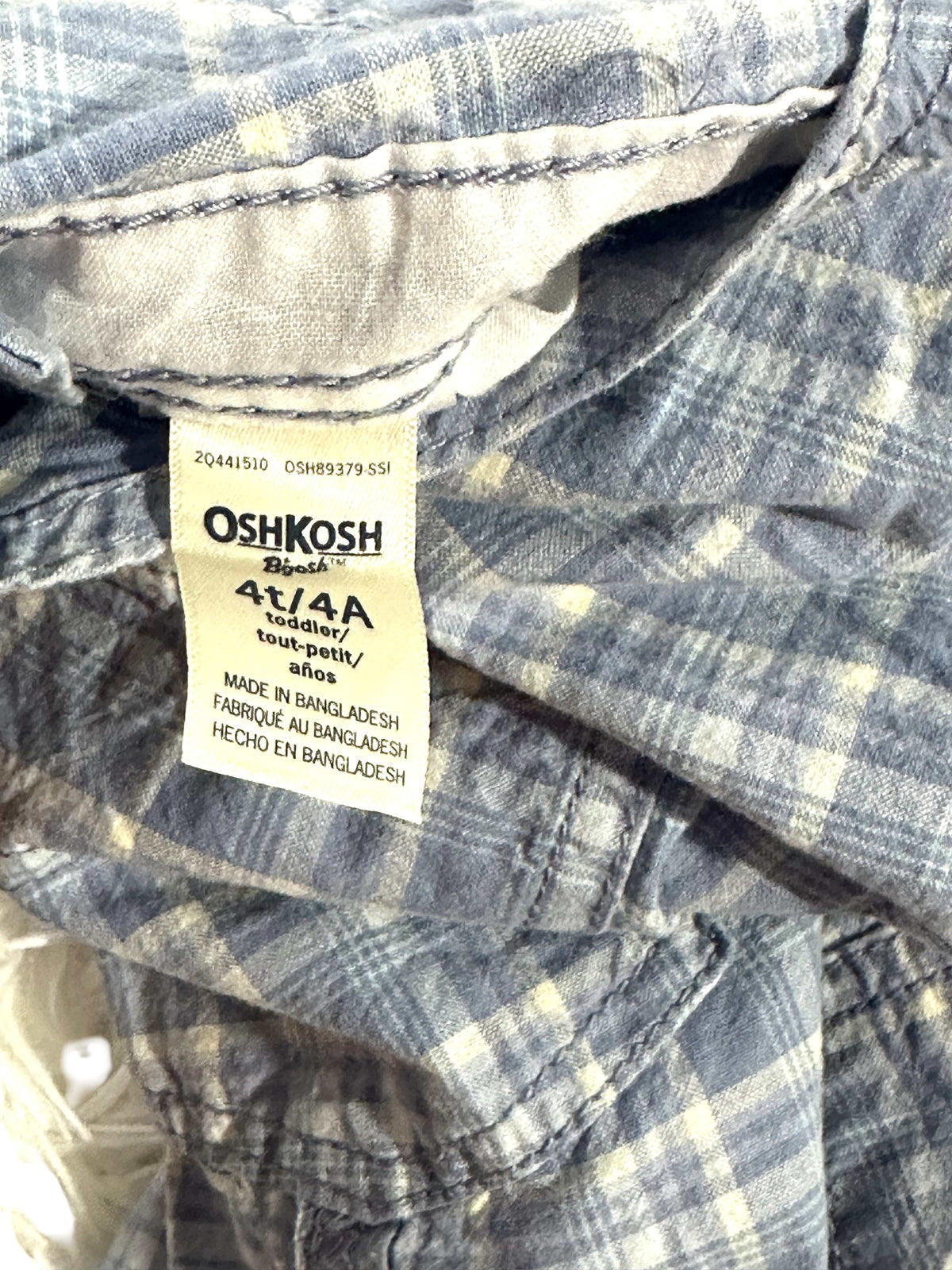 Oshkosh Blue Shortalls (4T)