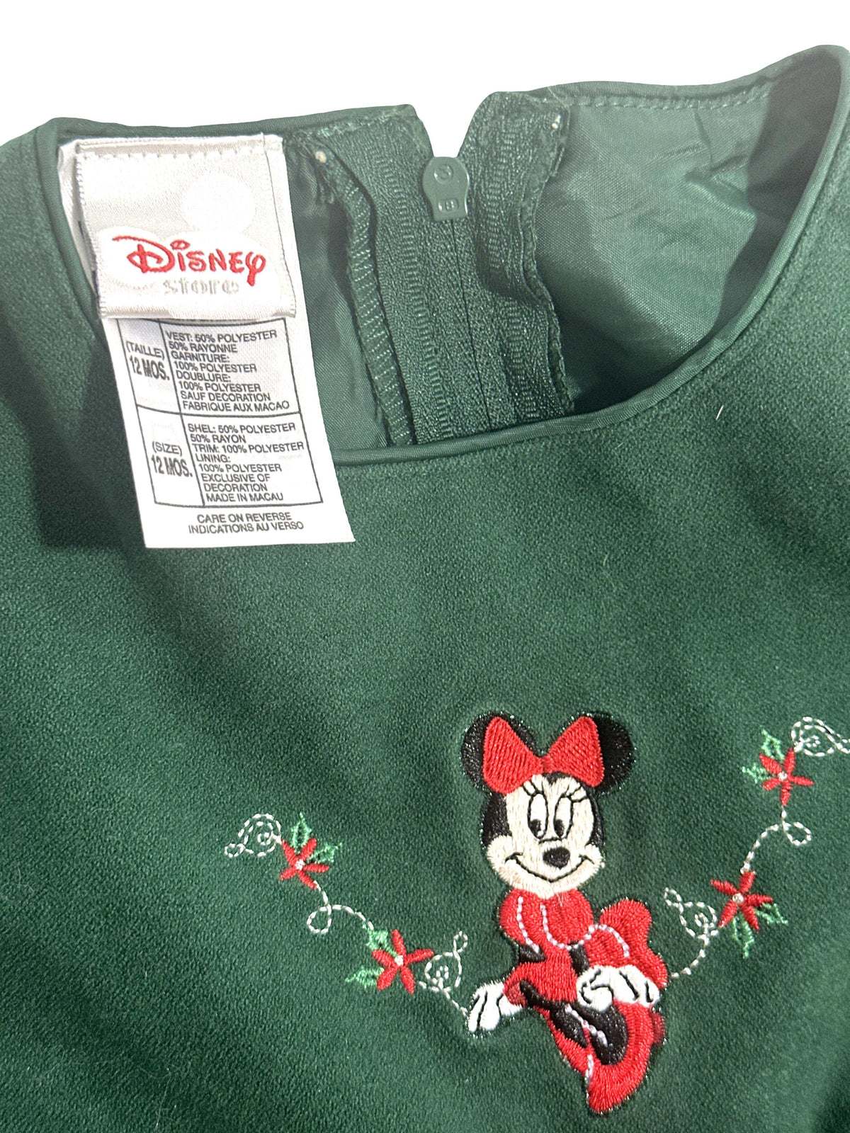 Minnie Mouse Christmas Dress (12m)