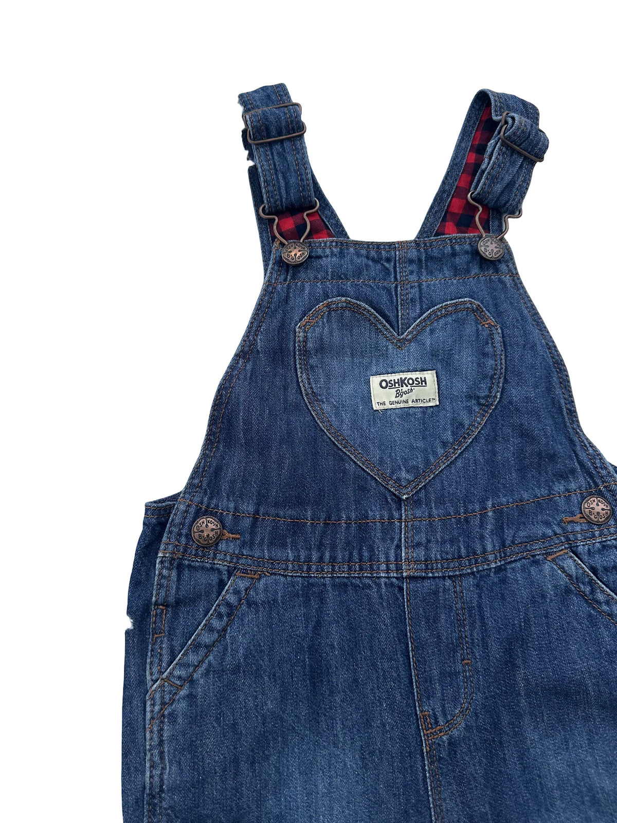Oshkosh with heart bib overalls (3T)
