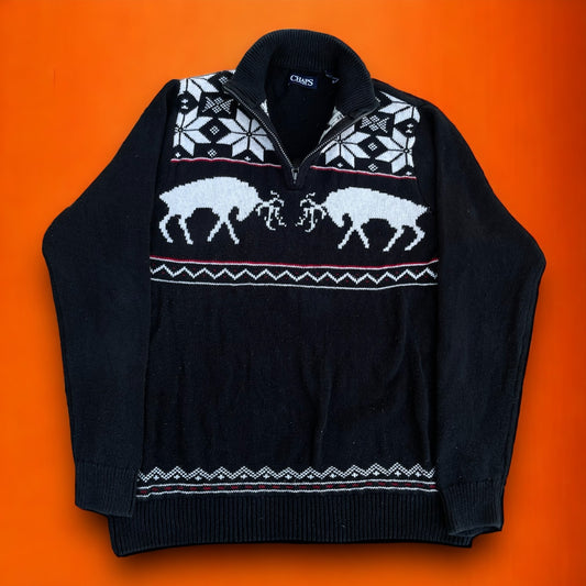 VINTAGE CHAPS RALPH LAUREN QUARTERZIP KNIT (L)