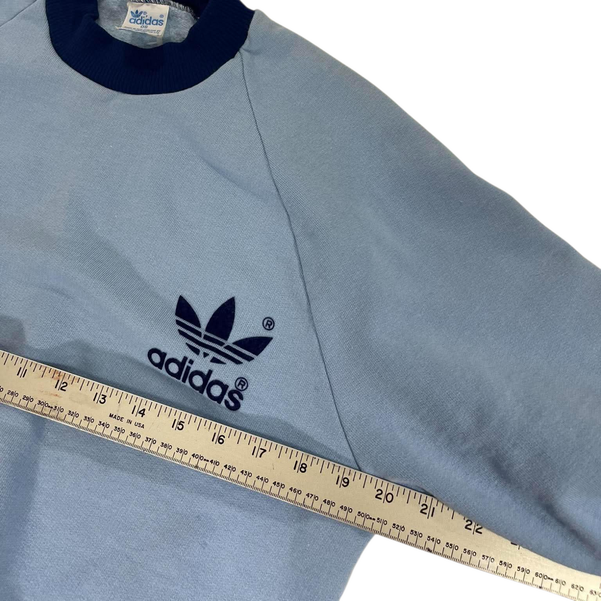 VINTAGE ADIDAS LIGHT BLUE CREWNECK (S)