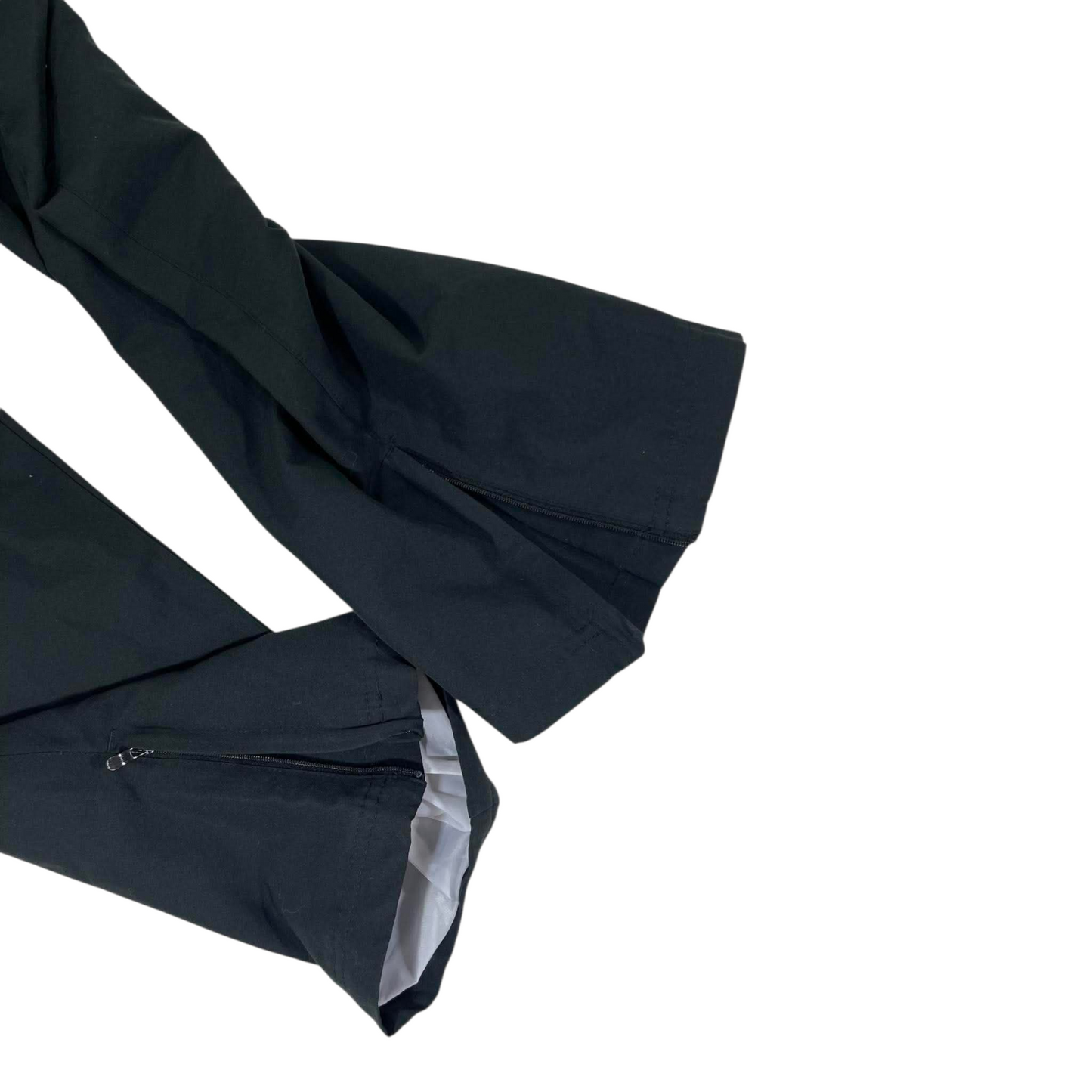 ADIDAS BLACK TRACK PANTS WITH DRAWSTRING WAIST AND POCKETS (XS)