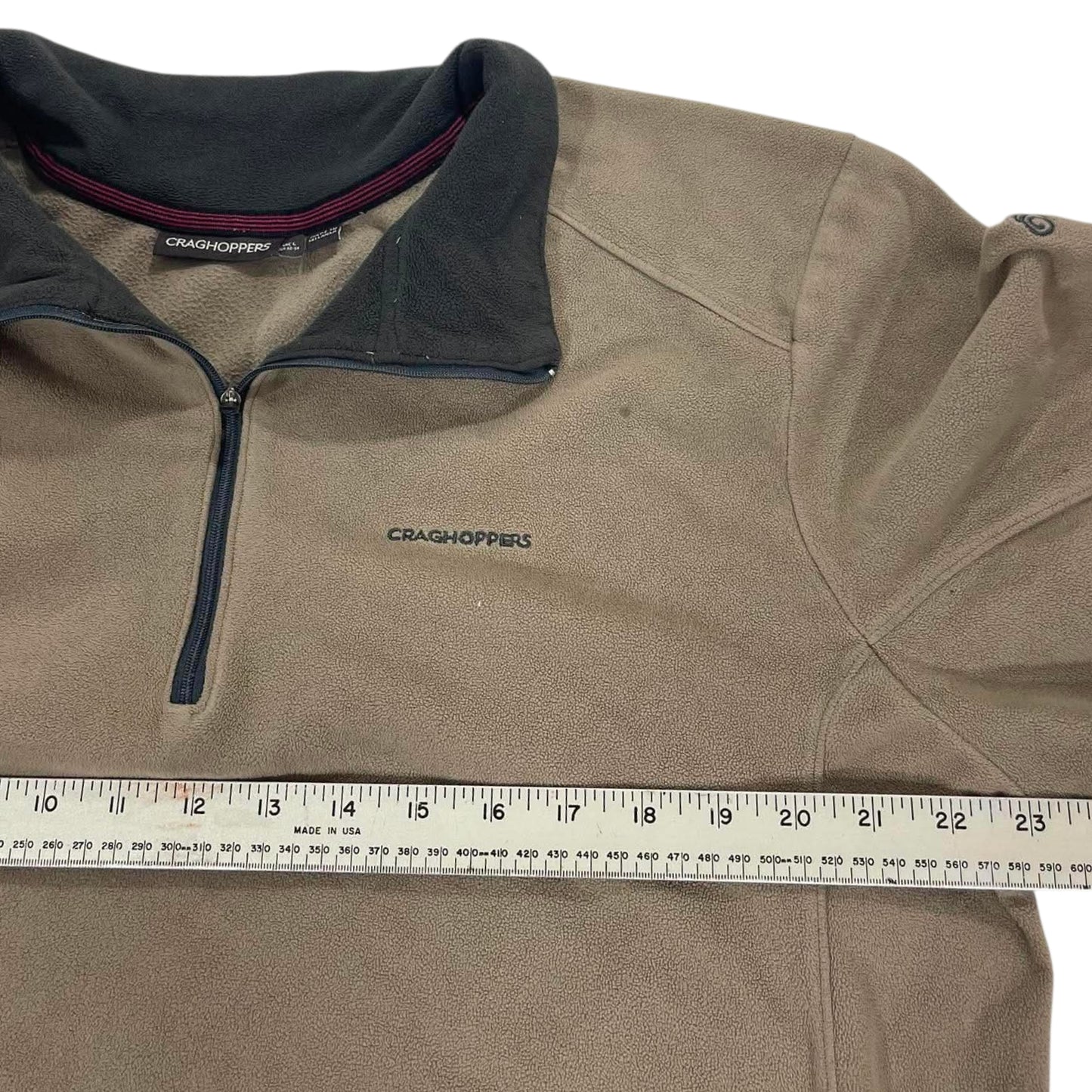 CRAGHOPPERS BROWN QUARTER ZIP FLEECE (L)