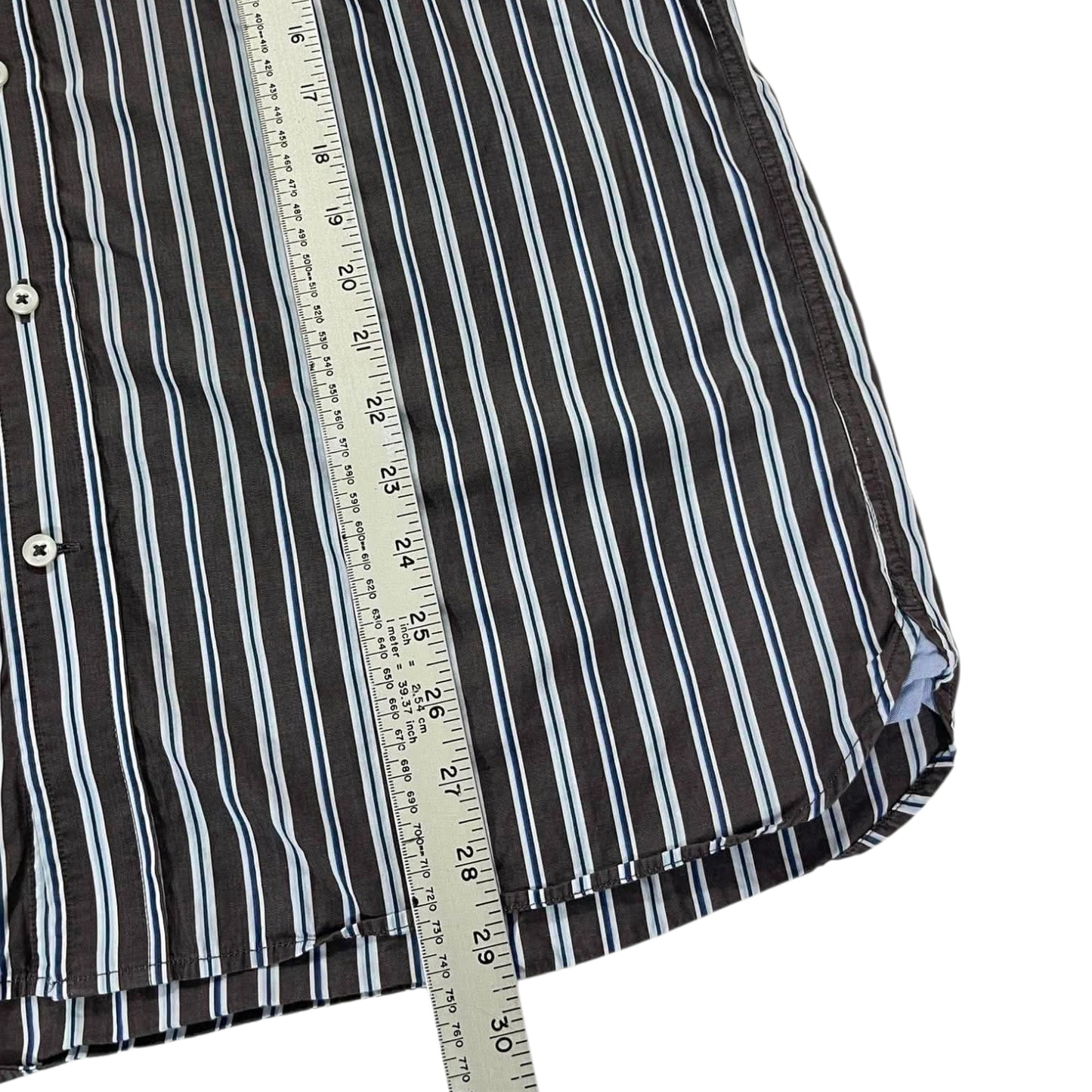 VINTAGE TOMMY HILFIGER STRIPED BUTTON UP SHIRT (M)