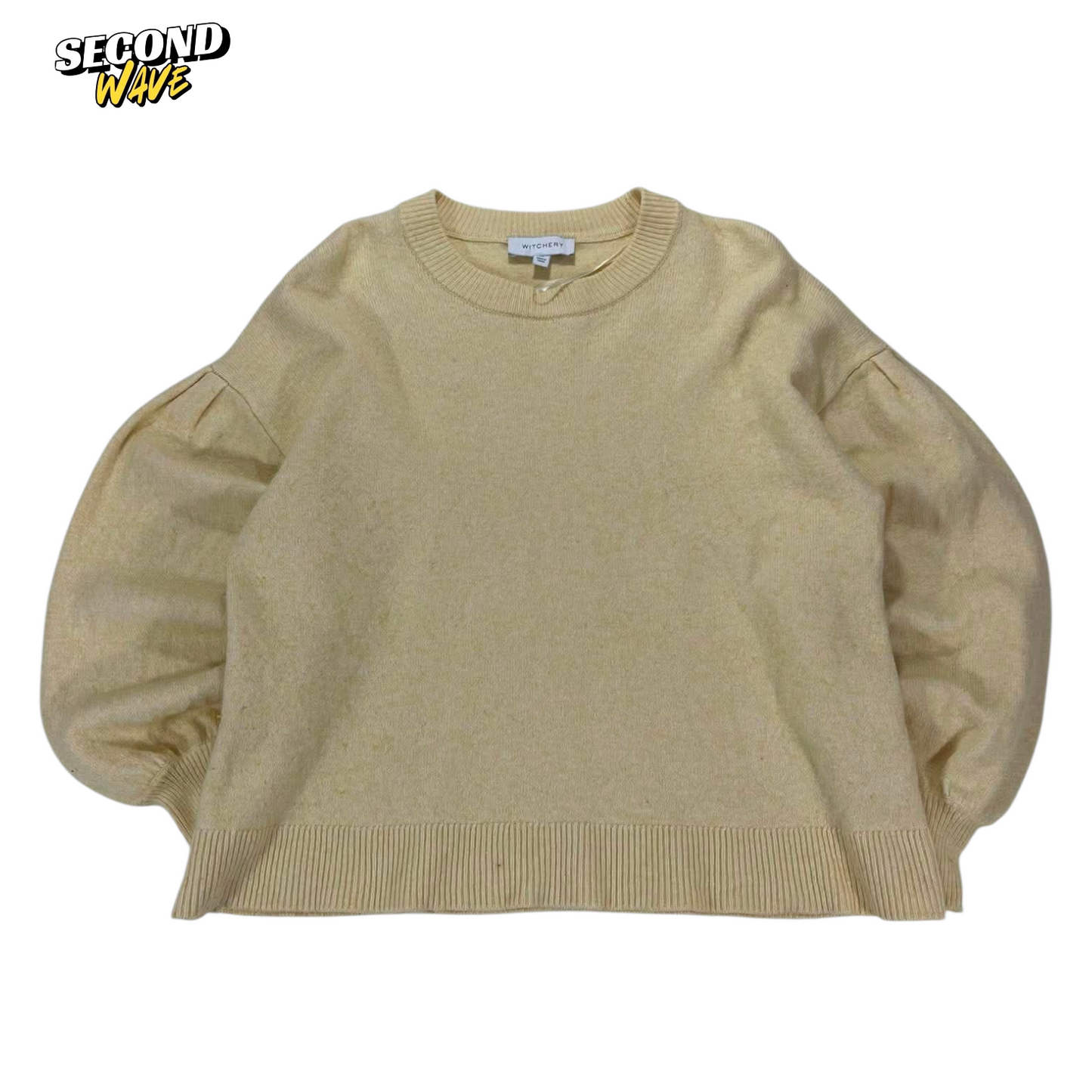 WITCHERY CREAM KNIT JUMPER (M)