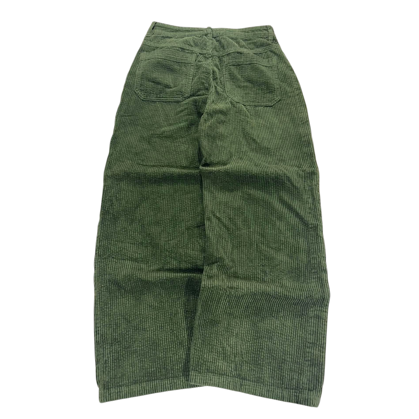BAGGY GLASSONS GREEN CORDUROY WIDE LEG (10)