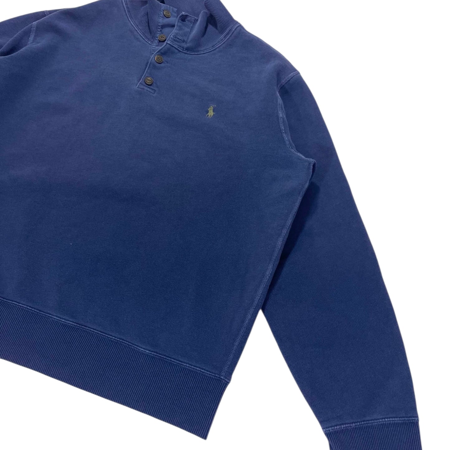 VINTAGE POLO RALPH LAUREN NAVY BLUE POLO SHIRT (L-XL)