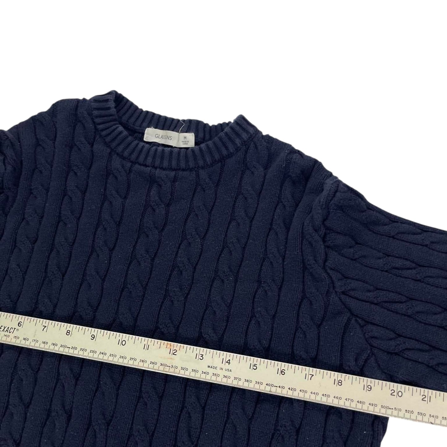 GLASSONS KNIT NAVY BLUE SWEATER (M)