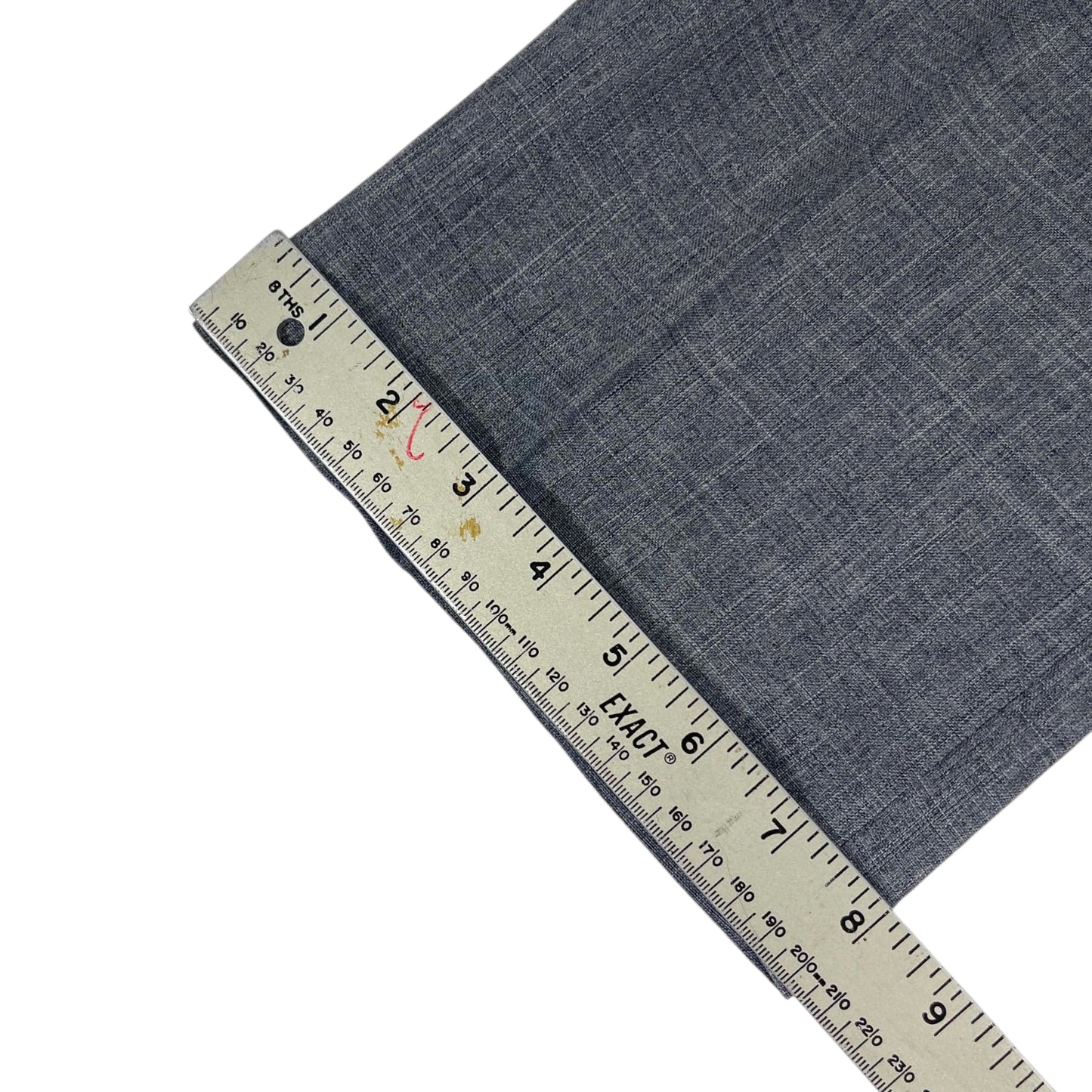 GRAY LINEN BLEND WIDE LEG PANTS (34")