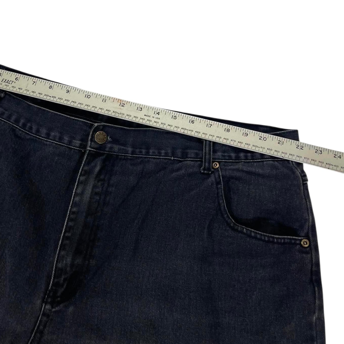 VINTAGE MCGOY'S DARK WASH BAGGY JEANS WITH A RELAXED FIT (44)