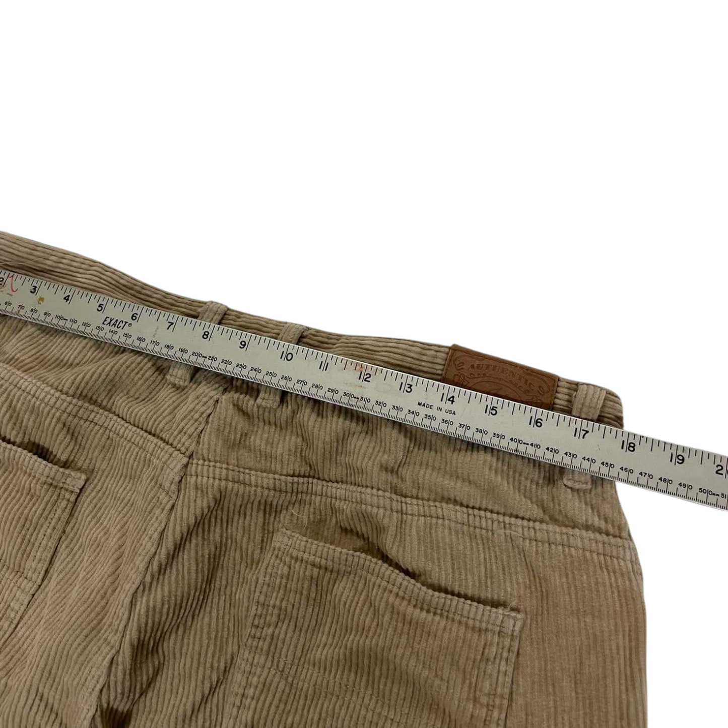 VINTAGE RUSTY BROWN CORDUROY BAGGY TROUSERS (36)