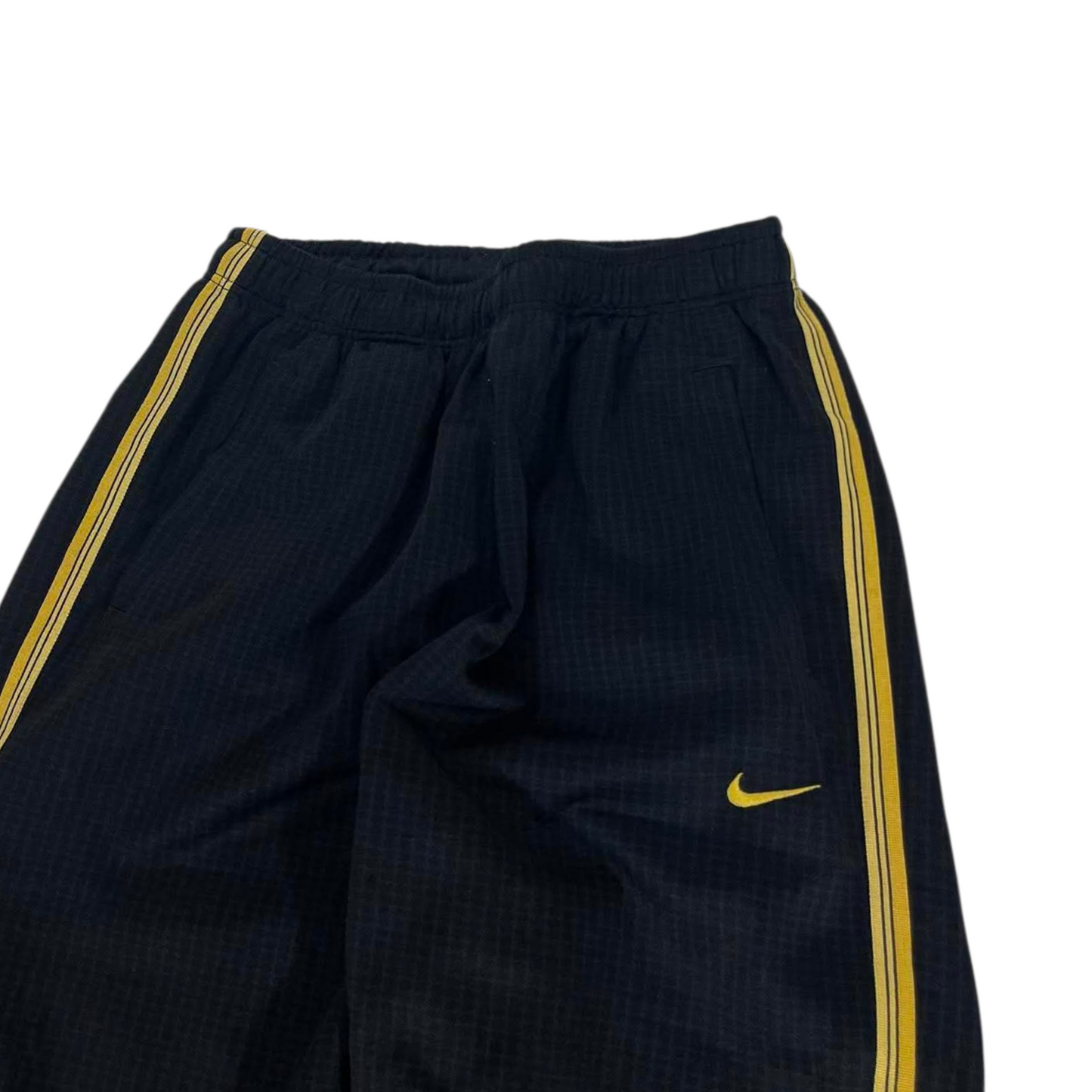 Y2K NIKE BLACK/YELLOW TRACK PANTS⁶ (BEST FIT M)