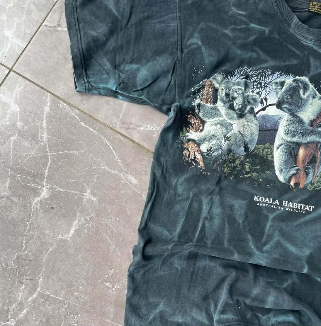 90s KOALA HABITAT BLACK TI DYE T-SHIRT (M)