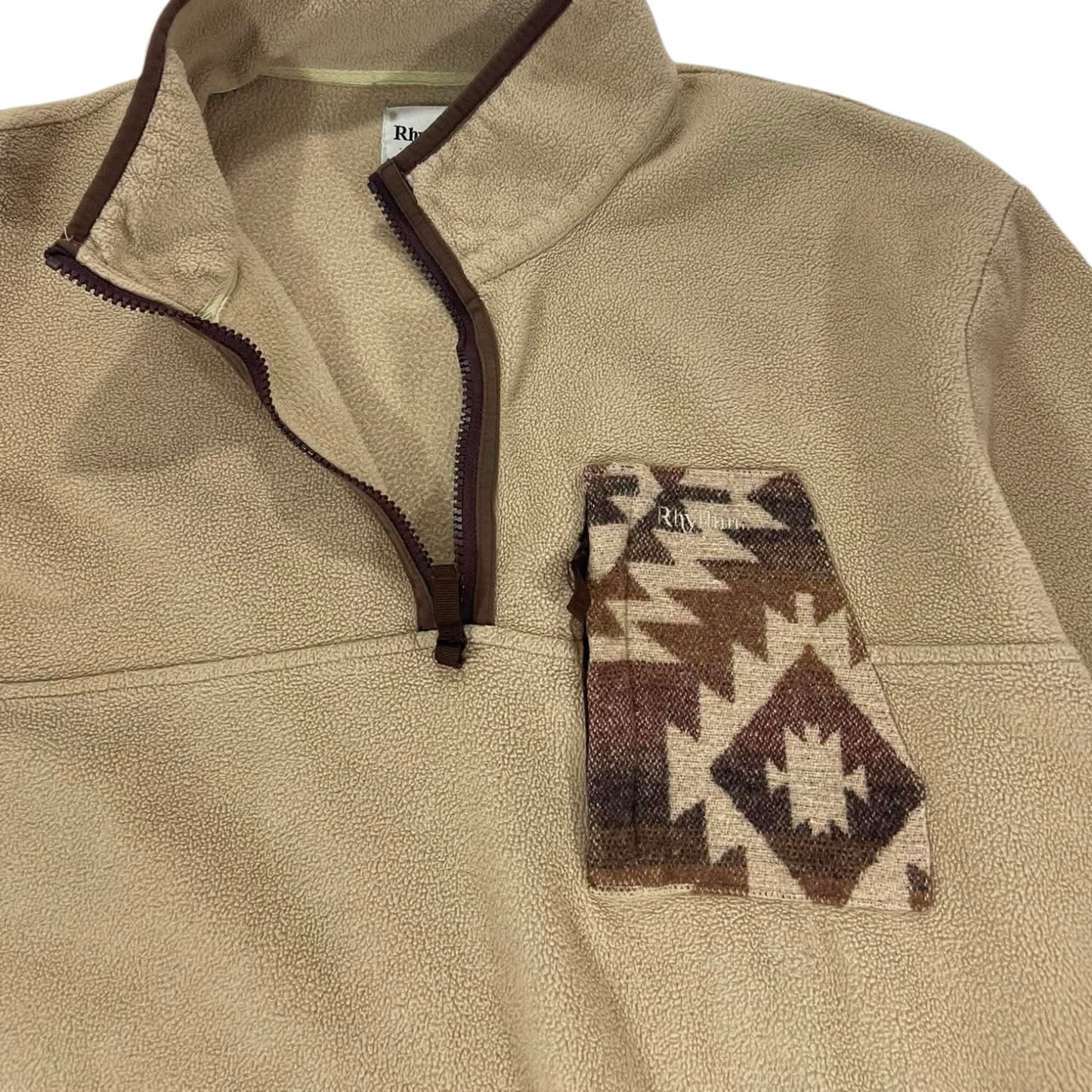 RHYTHM BROWN QUARTER ZIP FLEECE (L-XL)
